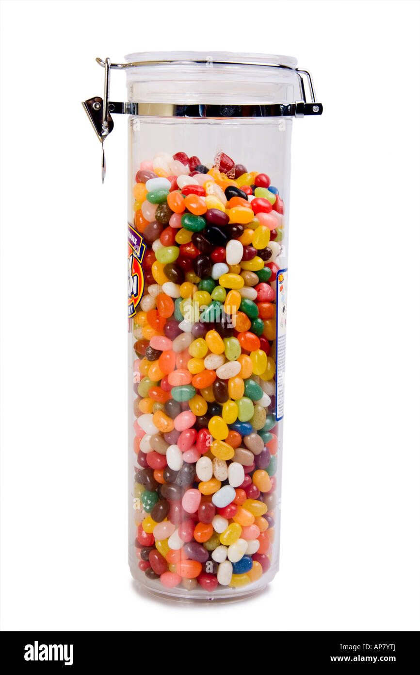 Jar of jelly beans Stock Photo Alamy