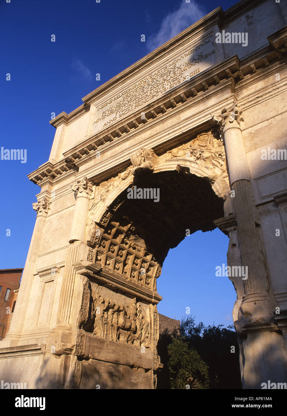 Arch of Titus Roman Forum Foro Romano Rome Lazio Italy Stock Photo - Alamy