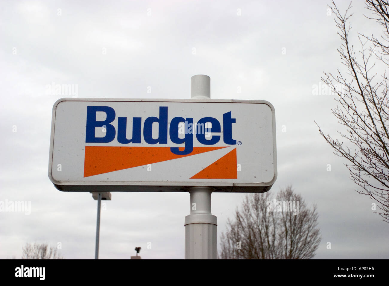budget rent a car sign Stock Photo Alamy
