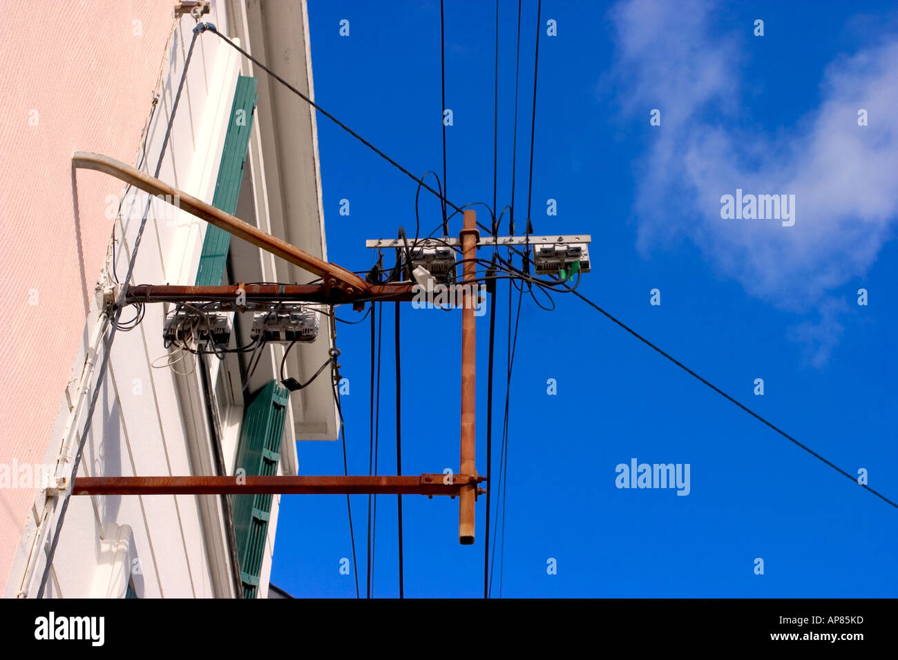 Electricity Pylon in france Stock Photo