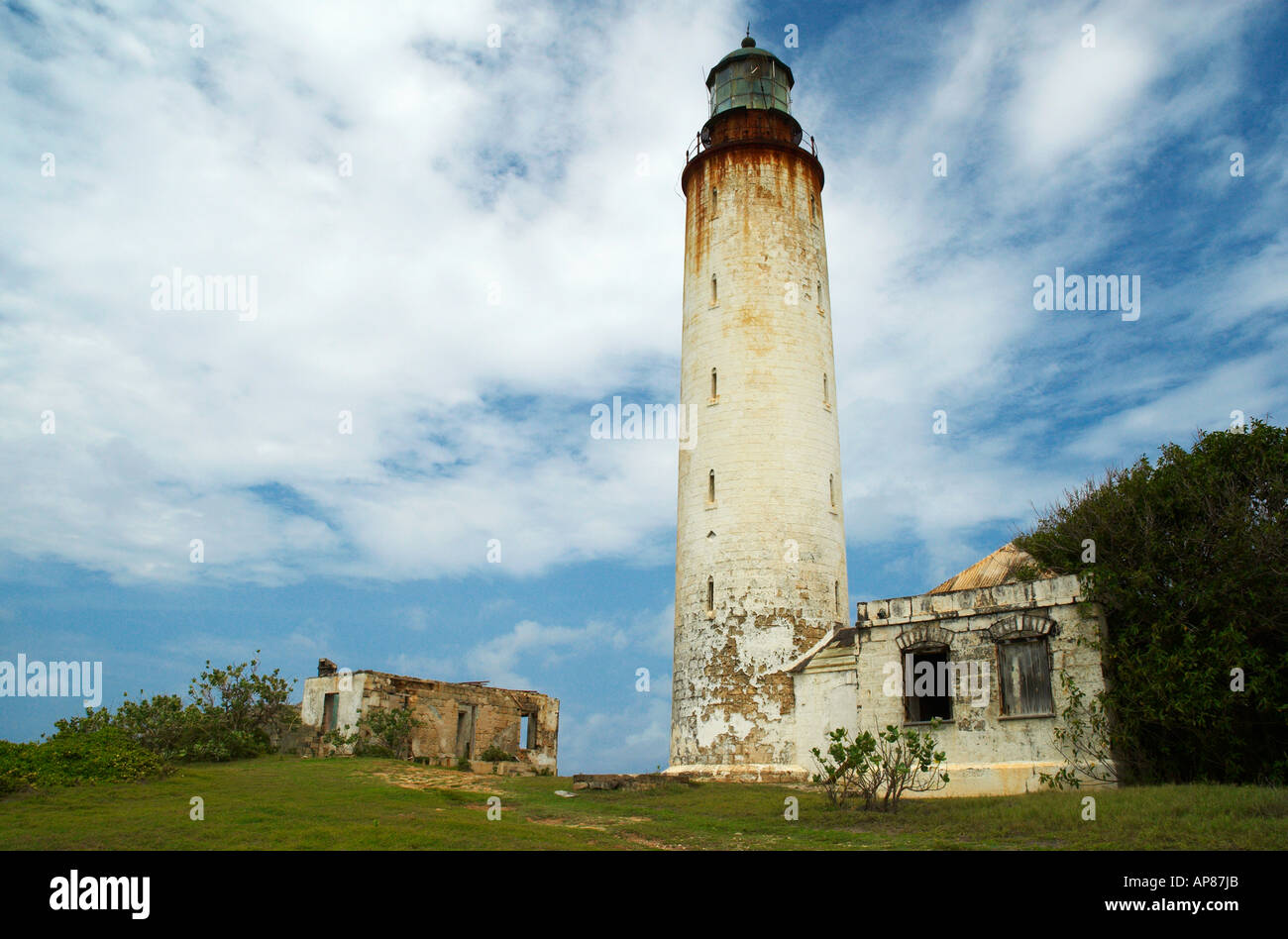 Ragged Point Lighthouse at St Philip East Point Barbados WI Stock Photo