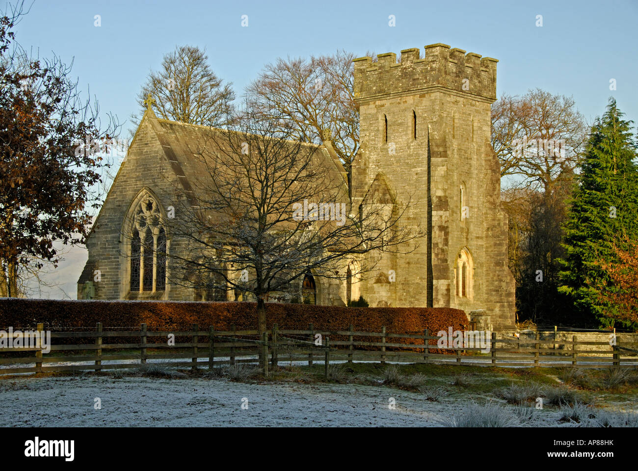 Church of Saint Margaret of Antioch, Low Wray. Lake District National Park, Cumbria, England, United Kingdom, Europe. Stock Photo