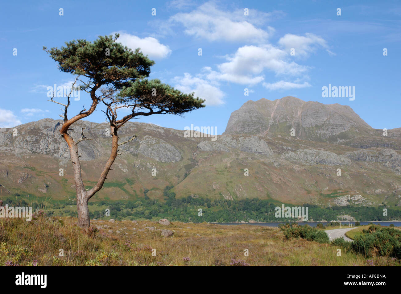 Slioch Mountain Kinlochewe Wester Ross. Scottish Highlands.  XPL 3518-342 Stock Photo