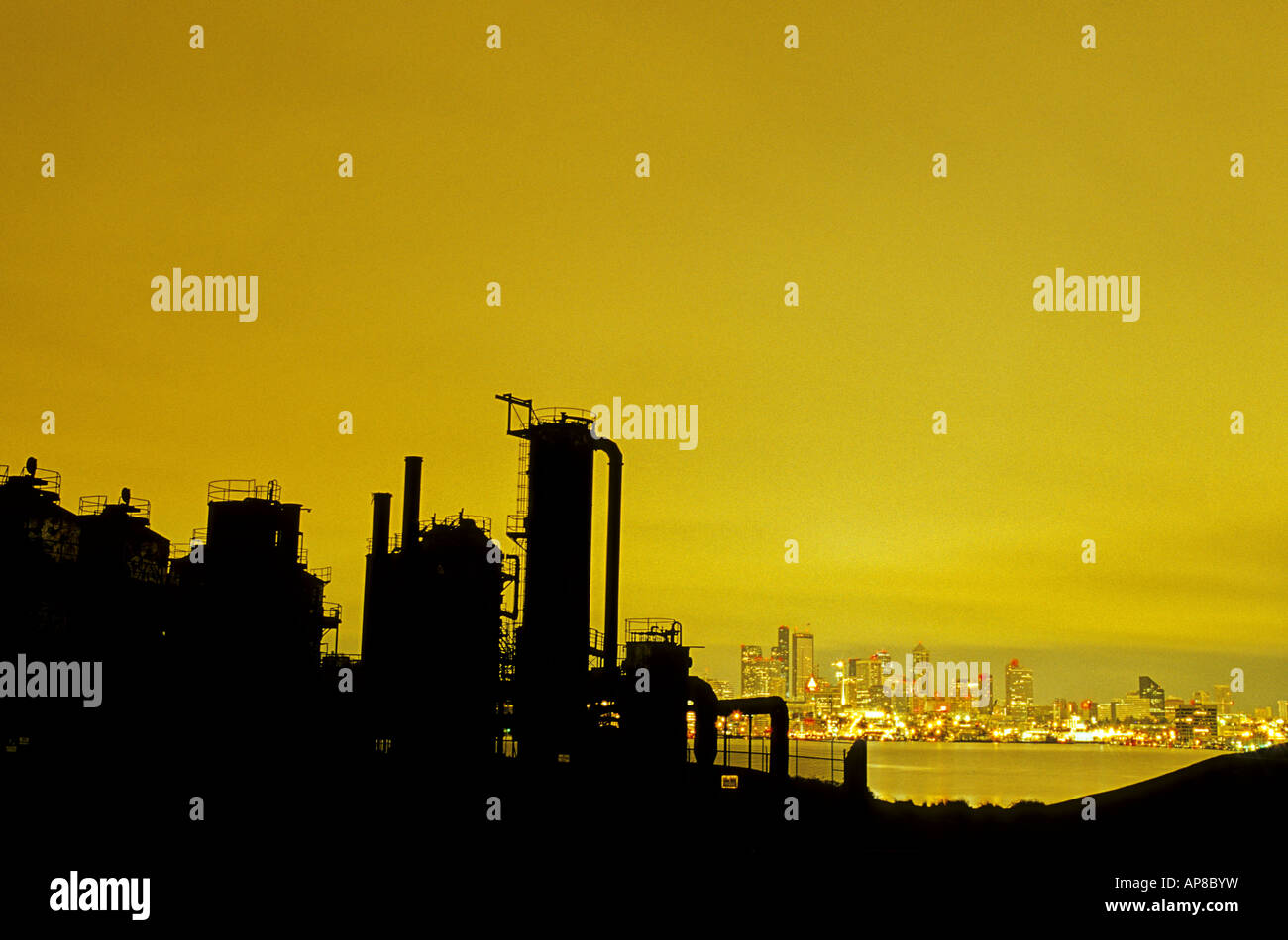 Industrial ruins of Seattle Gas Light Company at Gasworks Park with