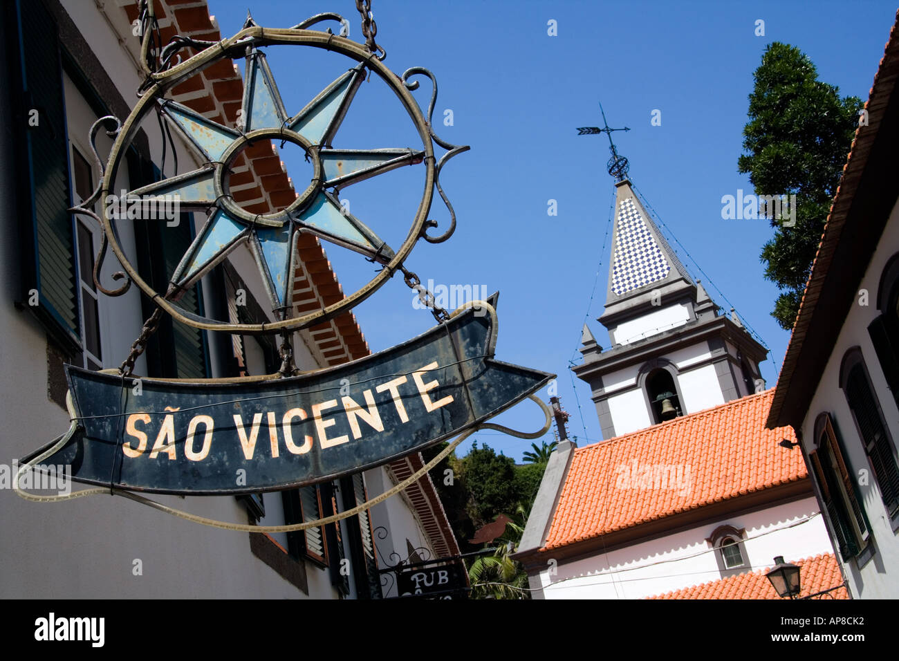 The village of Sao Vicente on the Island of Madeira Stock Photo