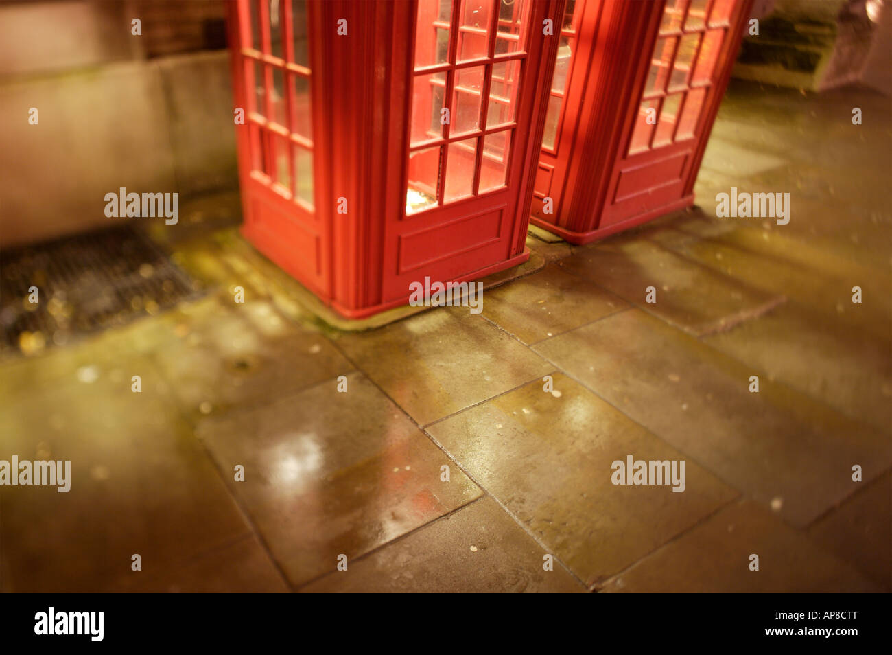 A pair of British Telephone Boxes in Covent Garden, London Stock Photo