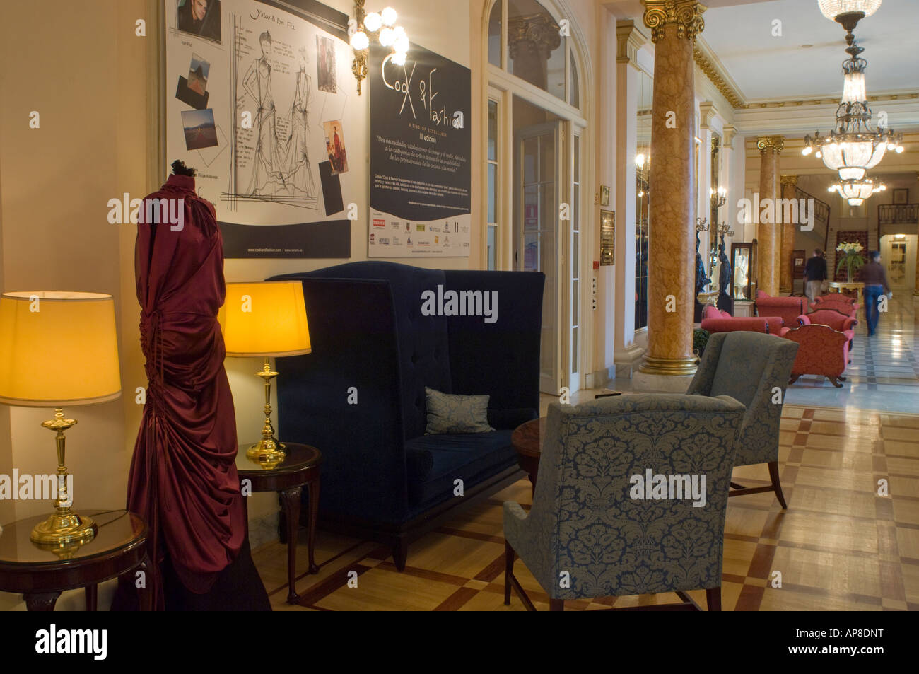 Belle Epoque Styled Sitting Area Of The Hotel Maria Cristina San
