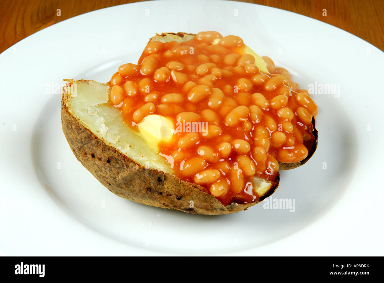 Jacket Potato and Beans Stock Photo Alamy