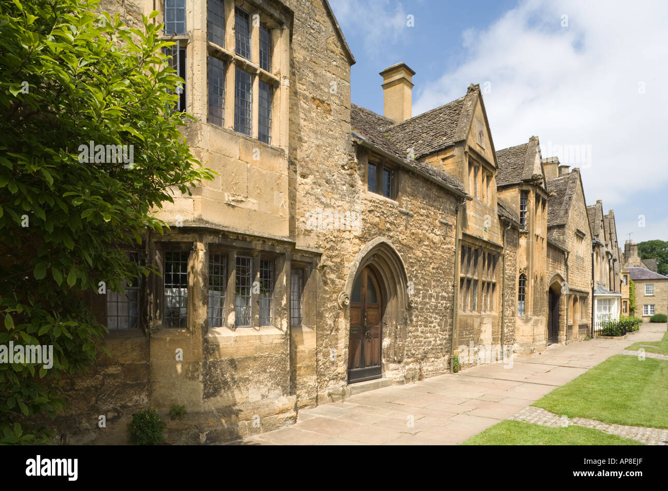 William Grevel's House (c.1320 AD) in the High Street of the Cotswold town of Chipping Campden, Gloucestershire Stock Photo