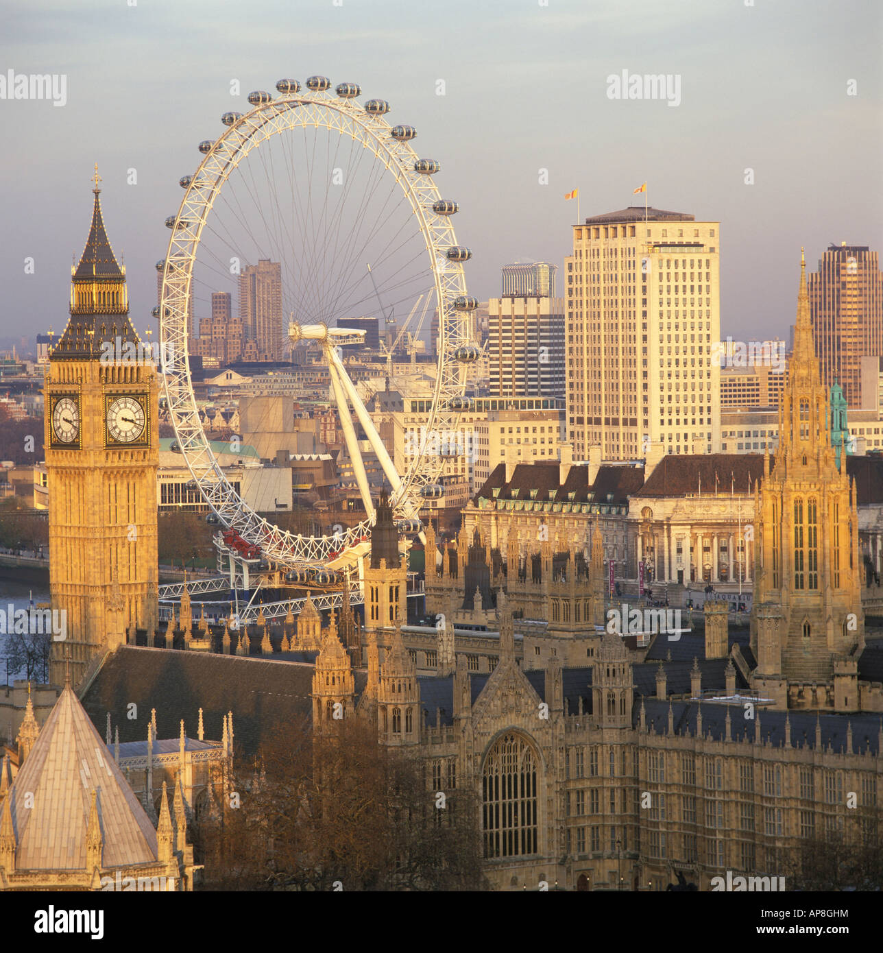Biglietto Di Natale Olivia Samuel - London Eye E Big Ben, Formato A5, 148x210 Mm, Con Busta C5 Lucida E Sigillabile