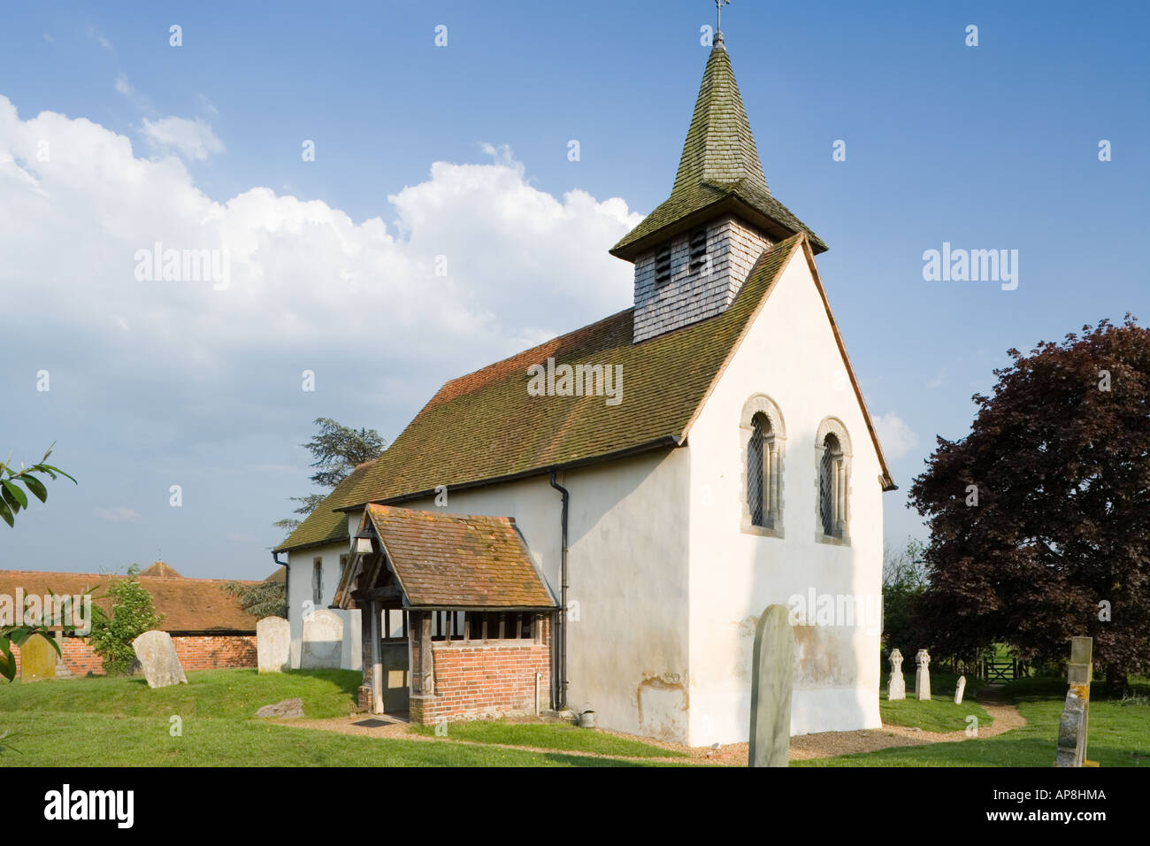 The Norman church at Wisley, Surrey UK Stock Photo