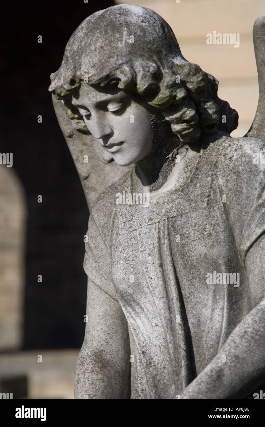 Angelic statue Brompton cemetery Fulham Road Chelsea London England