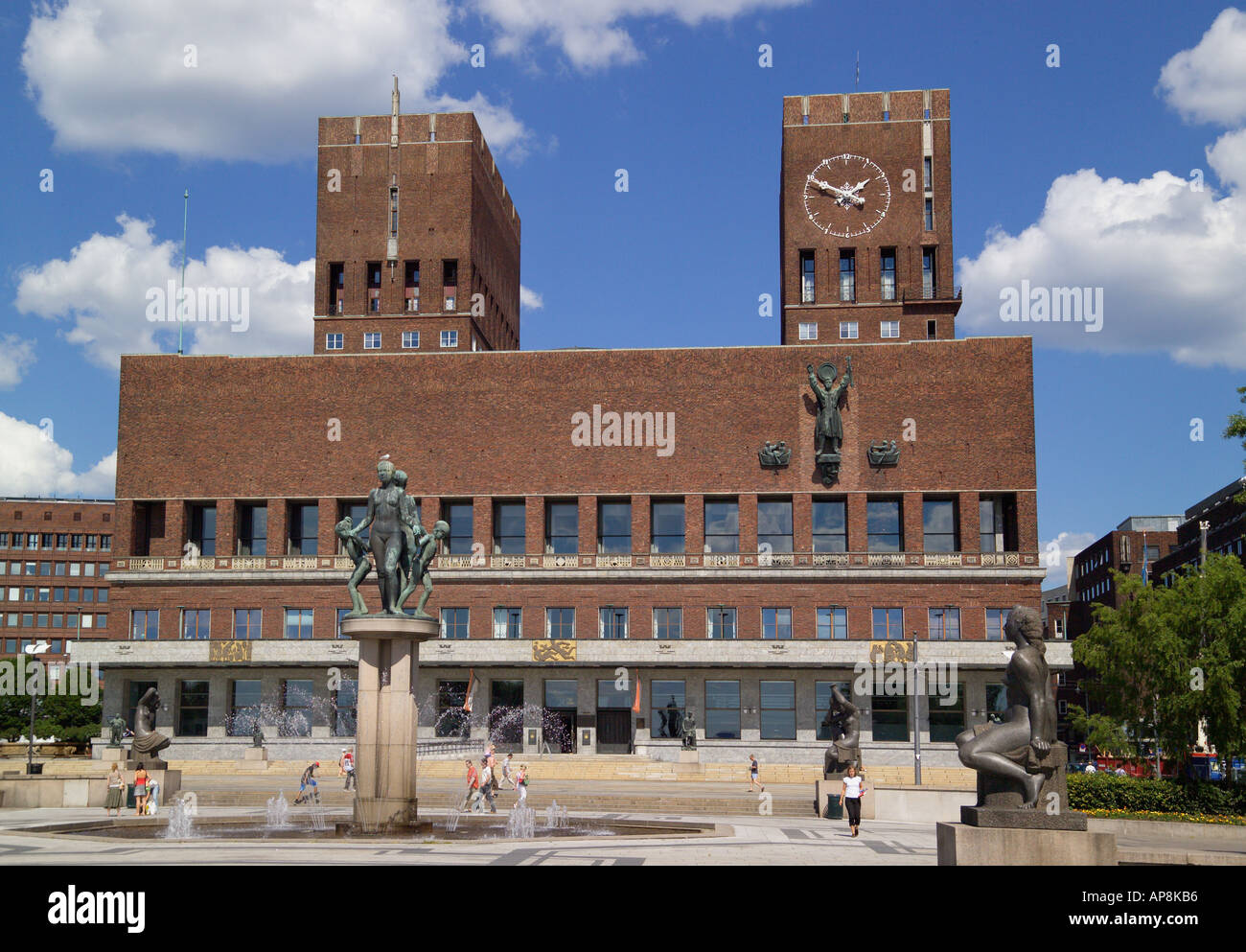 City hall statues oslo norway hi-res stock photography and images - Alamy