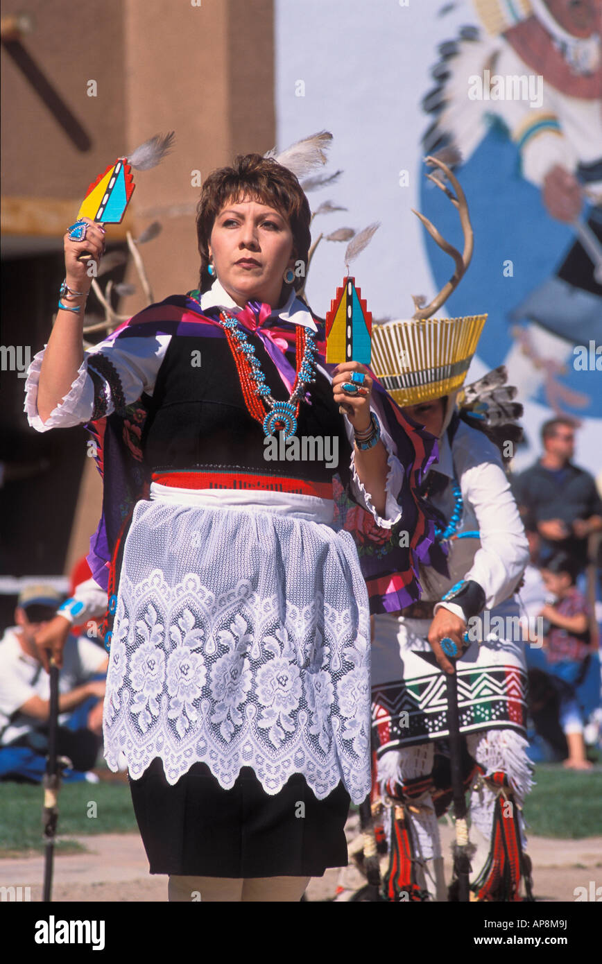 Zuni Pueblo dancers performing a deer dance Pueblo Indian Cultural