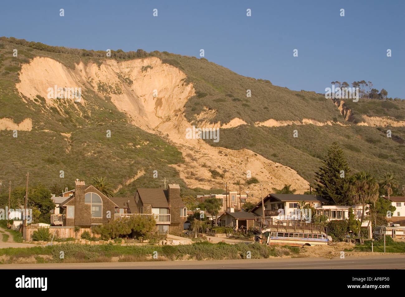 La Conchita mudslide that killed ten people La Conchita California Stock Photo