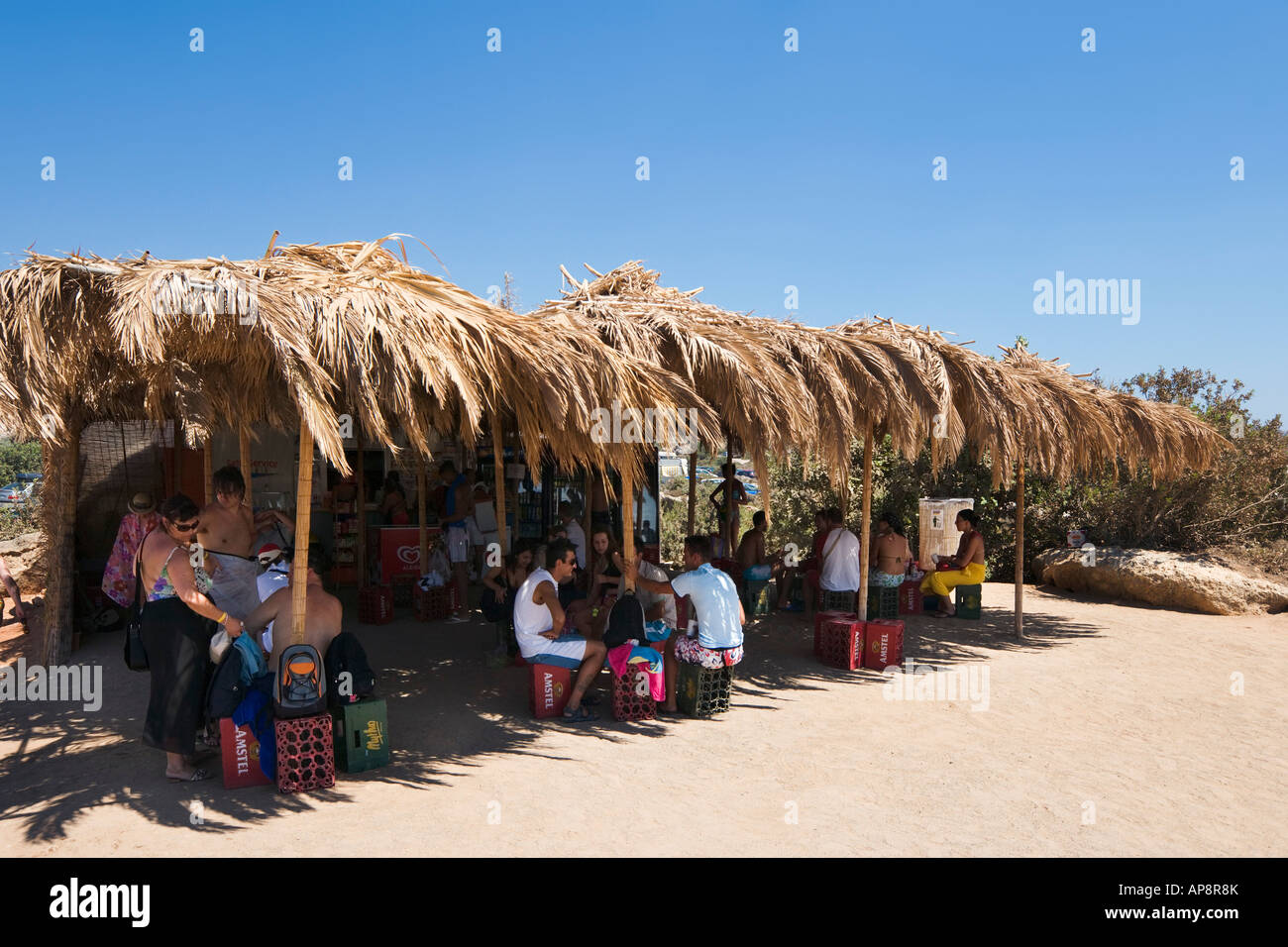 Beach Bar, Elafonisi Beach, West Coast, Chania Province, Crete, Greece ...