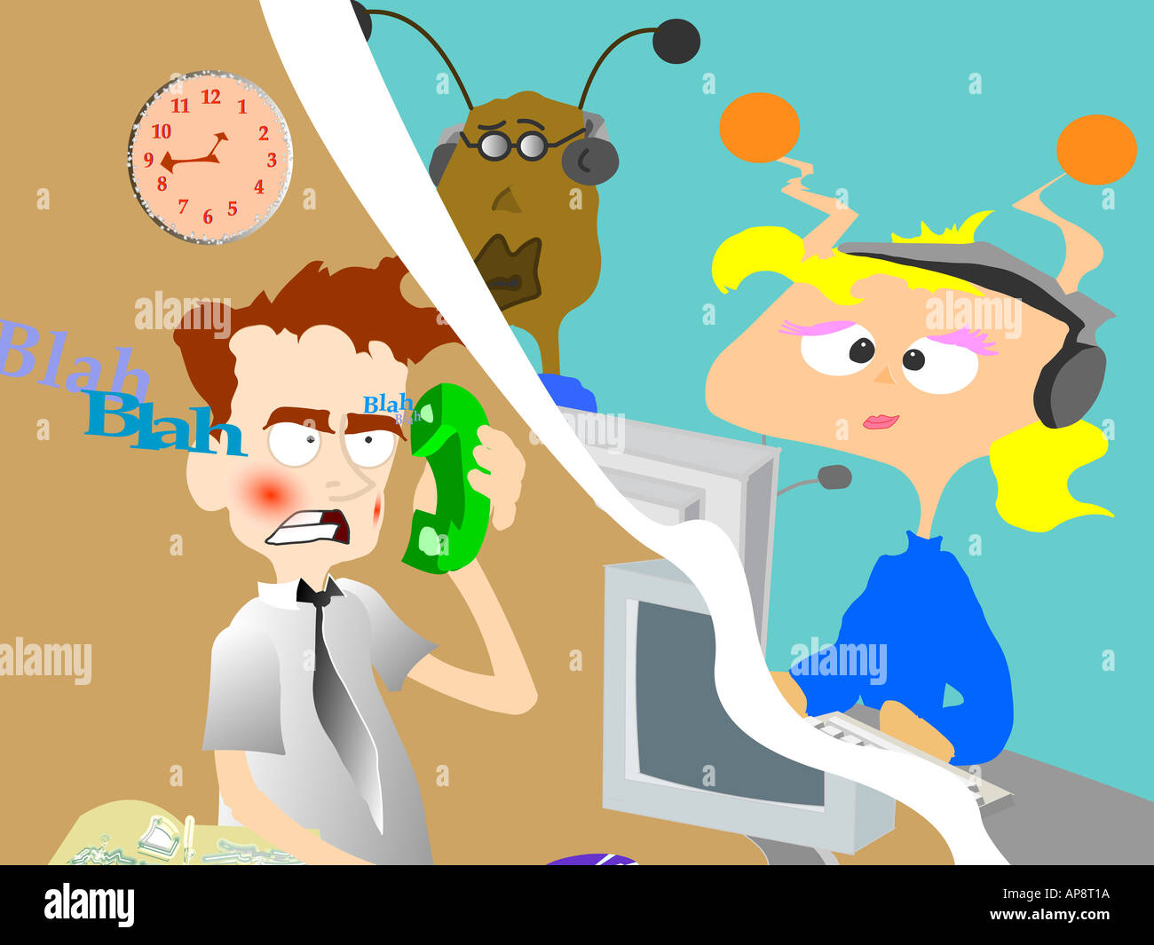 Call centre customer service frustration hi-res stock photography and ...