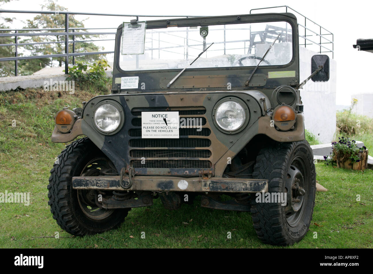 US Army petrol ford mutt at Grey Point Fort Helens Bay County Down Northern Ireland Stock Photo
