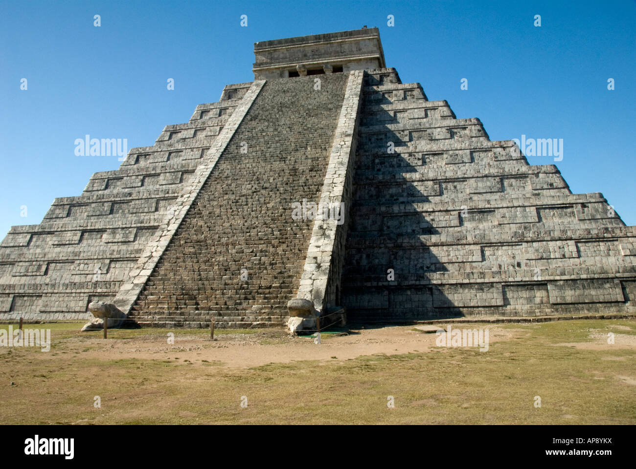Chichen Itza is a large pre-Columbian archaeological site built by the Maya civilization located in the Yucatán, Mexico Stock Photo