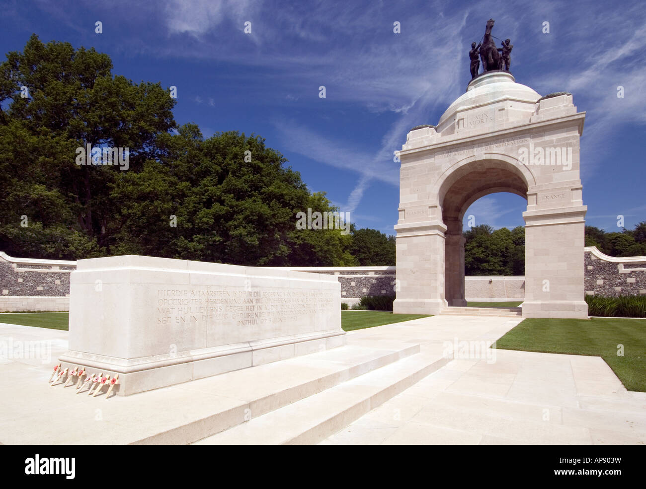 The South African ww1 Memorial at Delville Wood on the Somme France Stock Photo