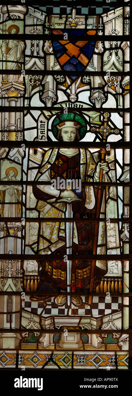 Salisbury Cathedral Stained Glass Saint Alban Stock Photo