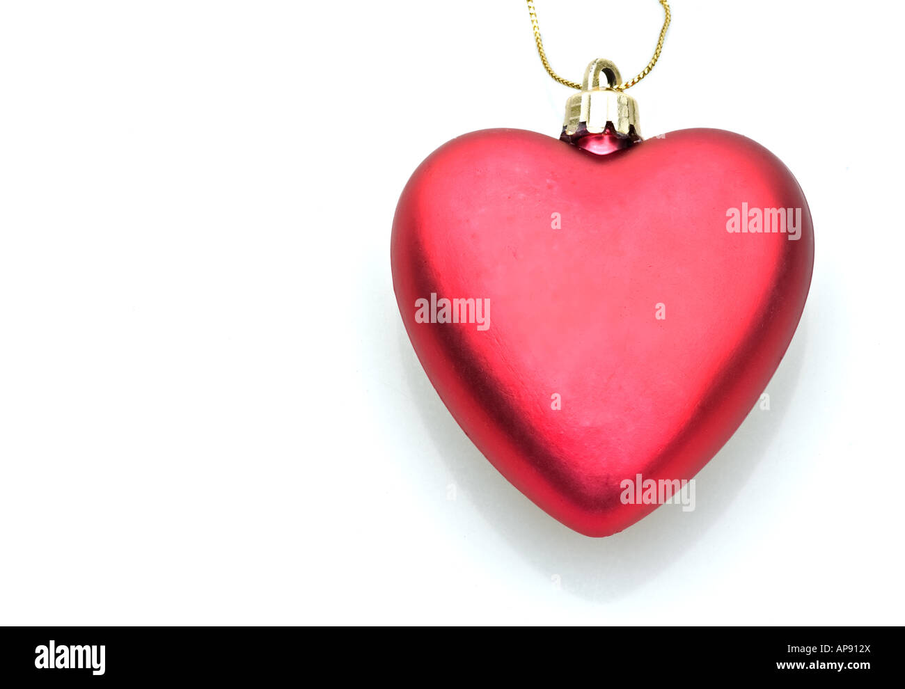 beautiful red love heart on a white background Stock Photo - Alamy