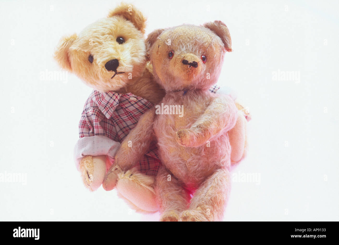Close-up of two teddy bears Stock Photo