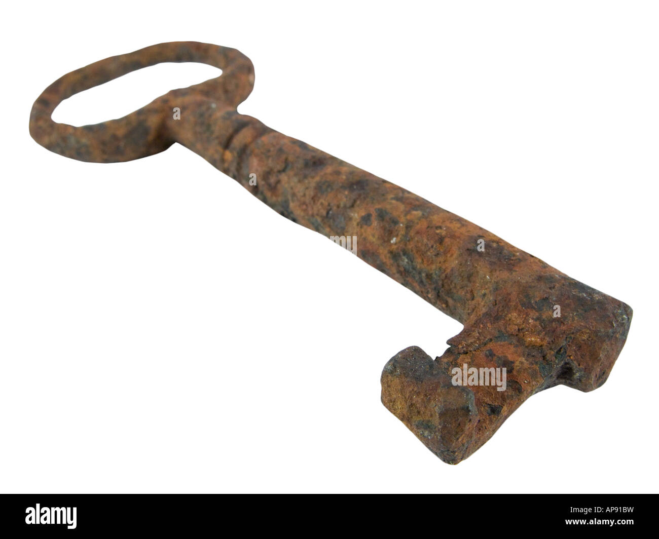 Rusty door key Stock Photo