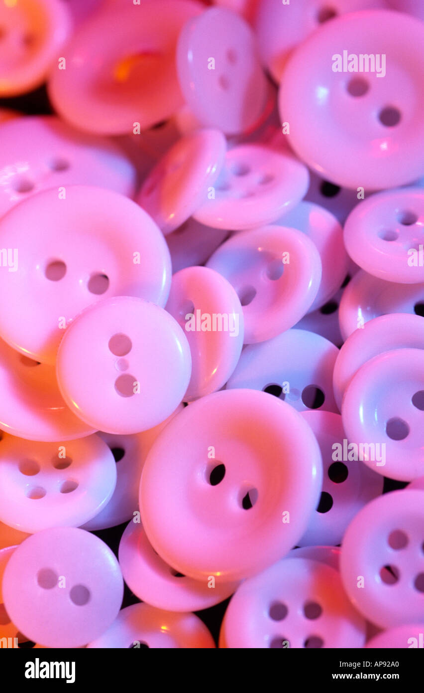 Plastic buttons Stock Photo