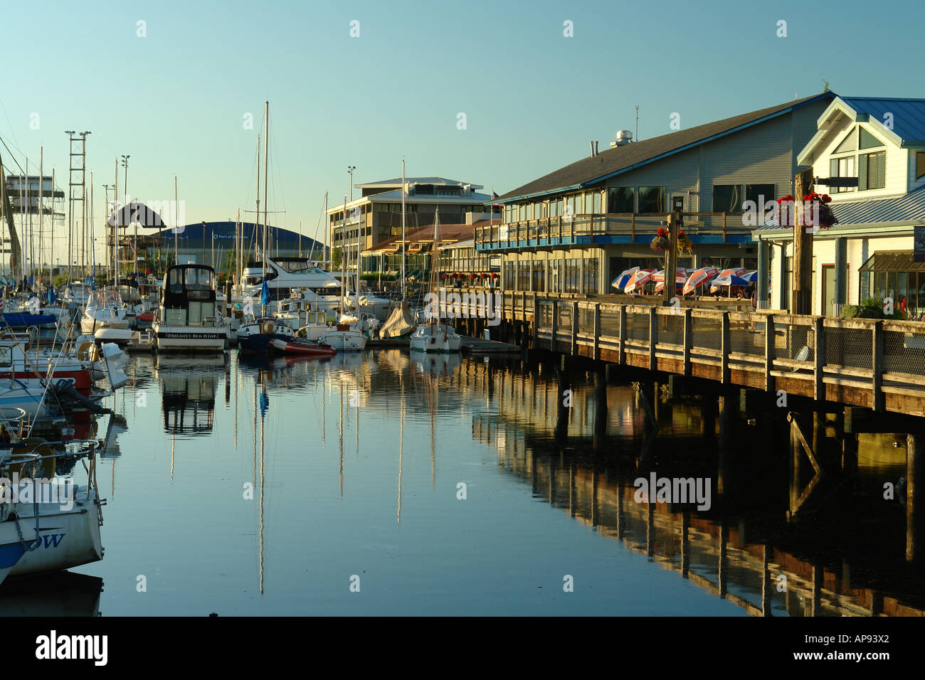 AJD52288, Olympia, WA, Washington, Puget Sound, Percival Landing Stock