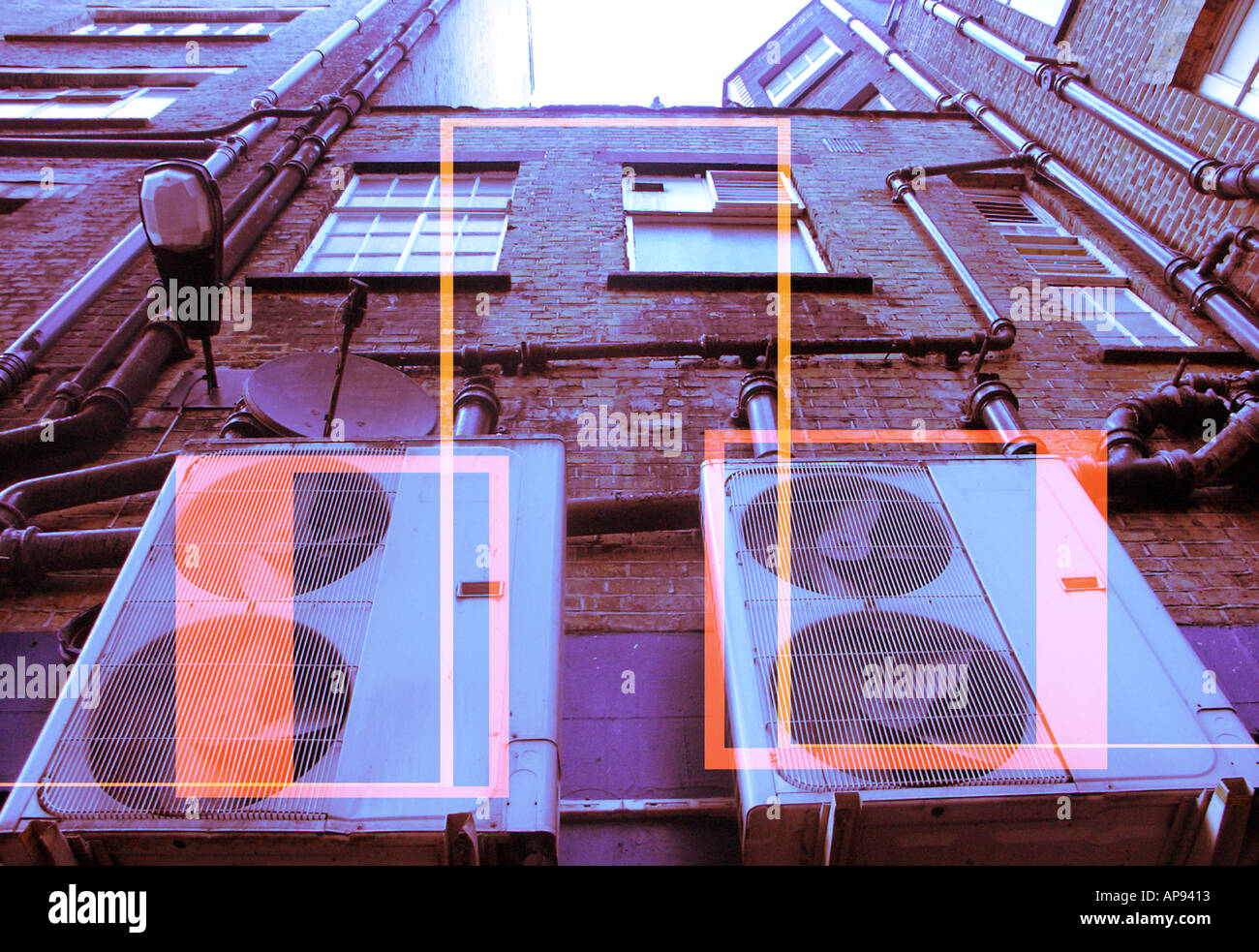 extractor fans outside a building Stock Photo Alamy