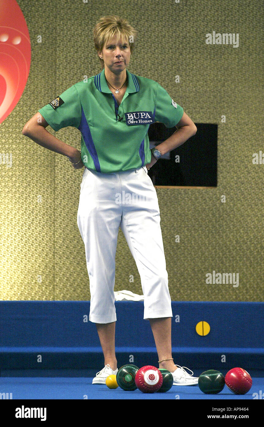 Carol Ashby World Indoor Bowling Single Champion 2003 Stock Photo