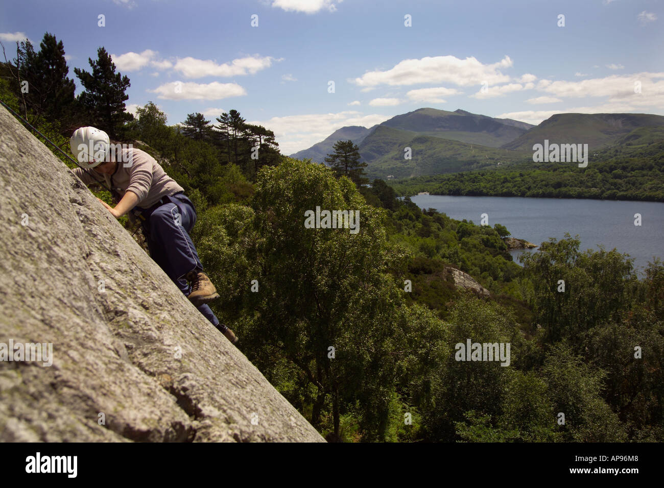 Rock Climbing Snowdonia National Park North West Wales Stock Photo Alamy