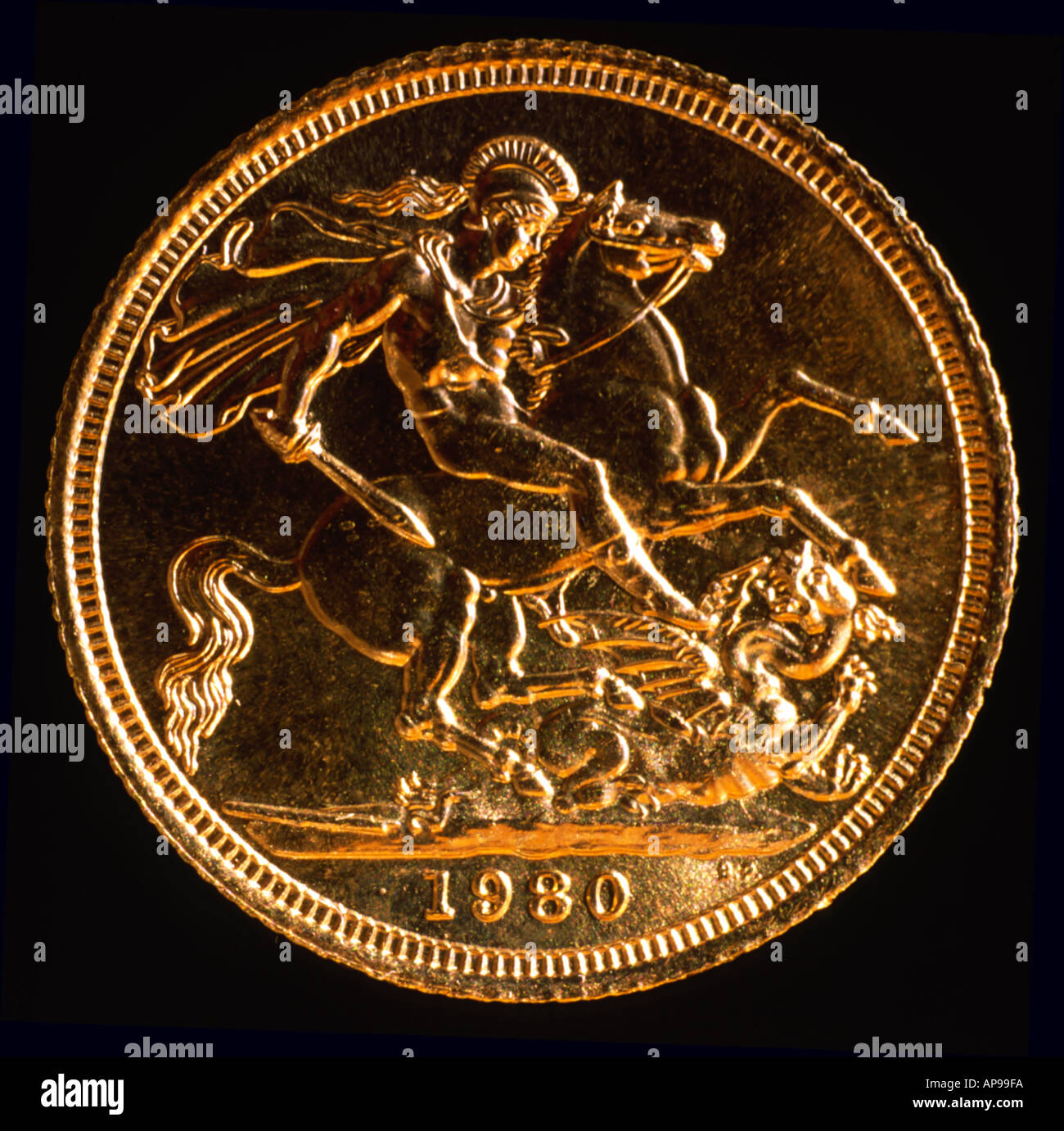 gold sovereign Stock Photo
