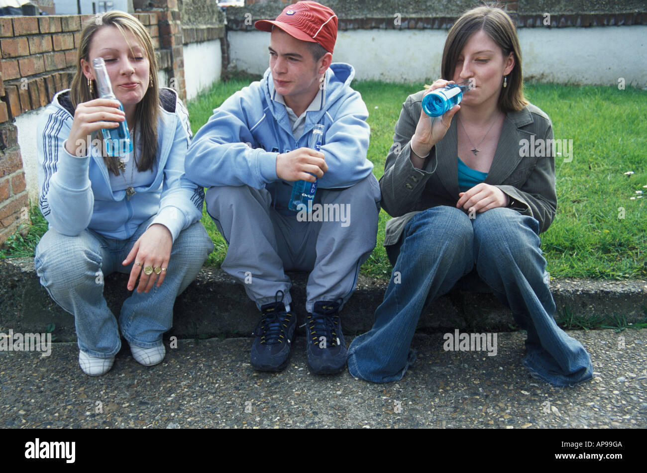 teenagers and alcohol Stock Photo