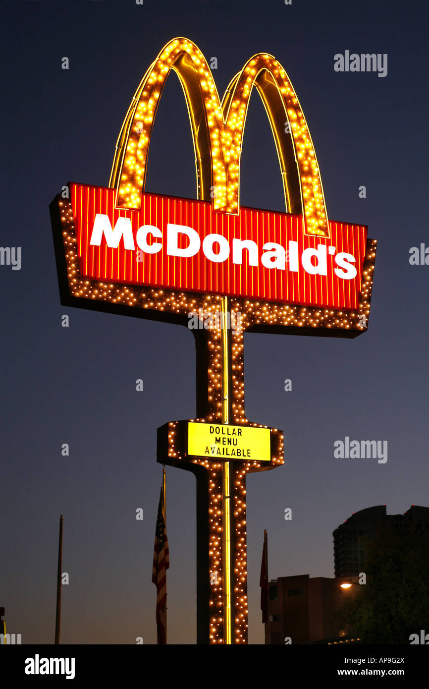 McDonald’s sign, Las Vegas, Nevada, USA Stock Photo