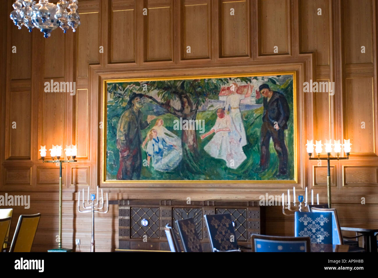 Munch Room Radhus City Hall Oslo Norway Stock Photo - Alamy
