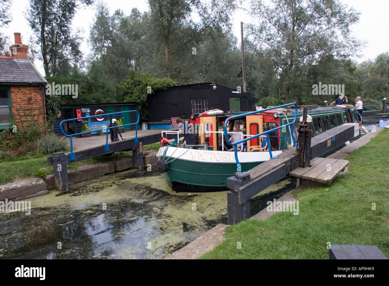 Paper MIll Lock on the River Chelmer at Little Baddow near Chelmsford Essex GB UK Stock Photo