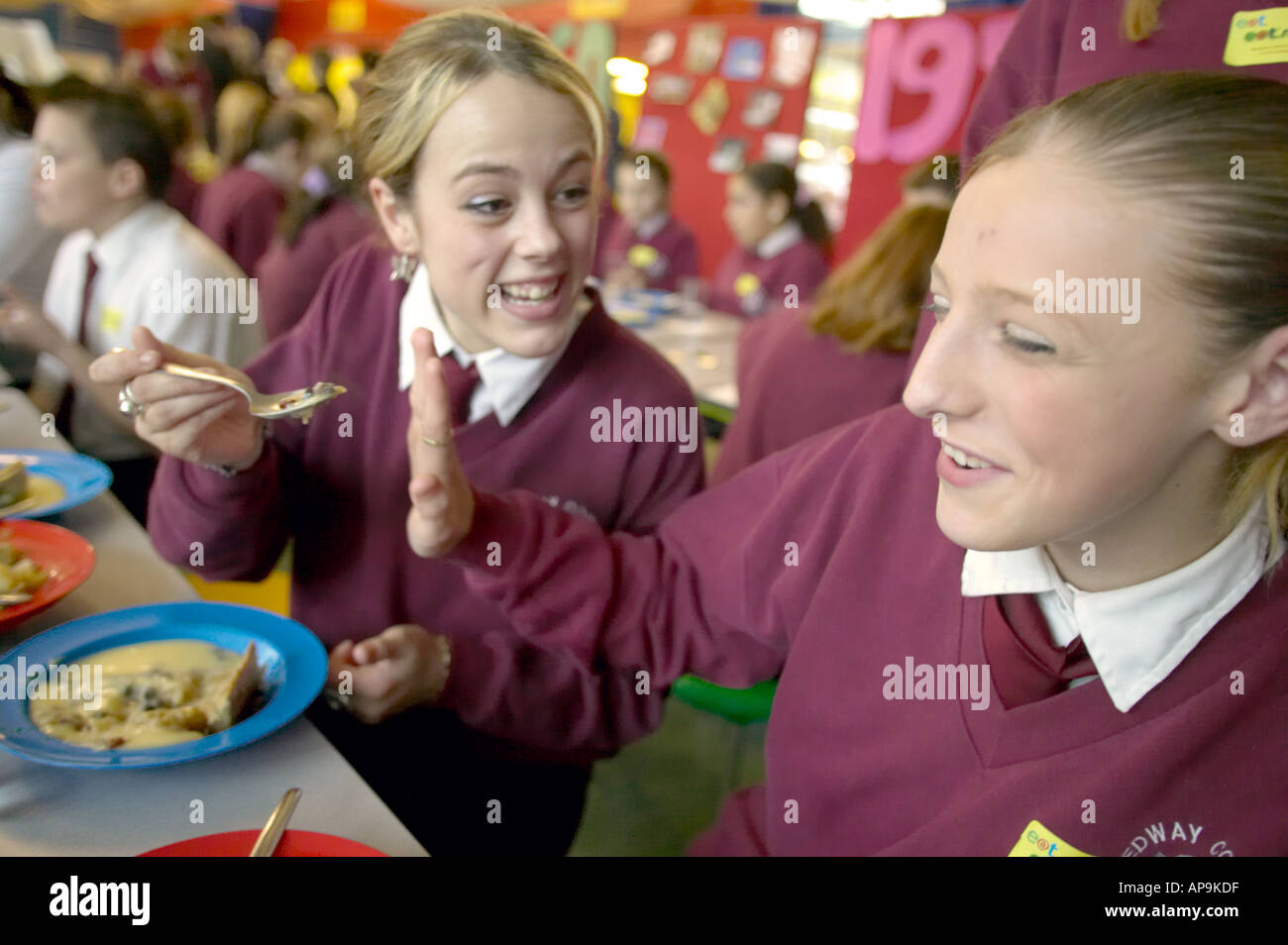 School Dinners Kent UK Stock Photo