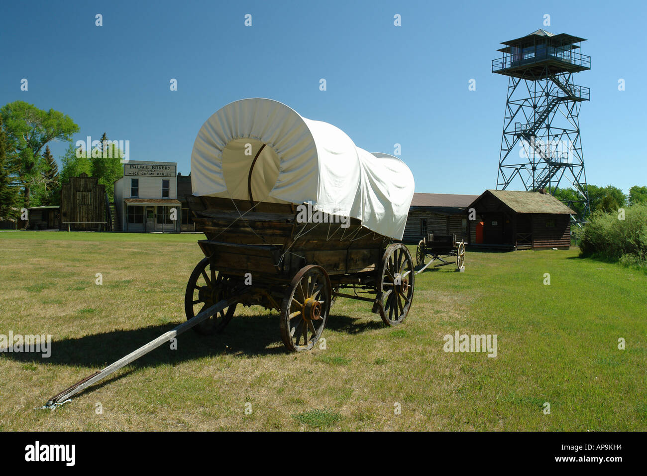 AJD50389, Encampment, WY, Wyoming, Grand Encampment Museum, Pioneer Village, Copper Mine Stock Photo