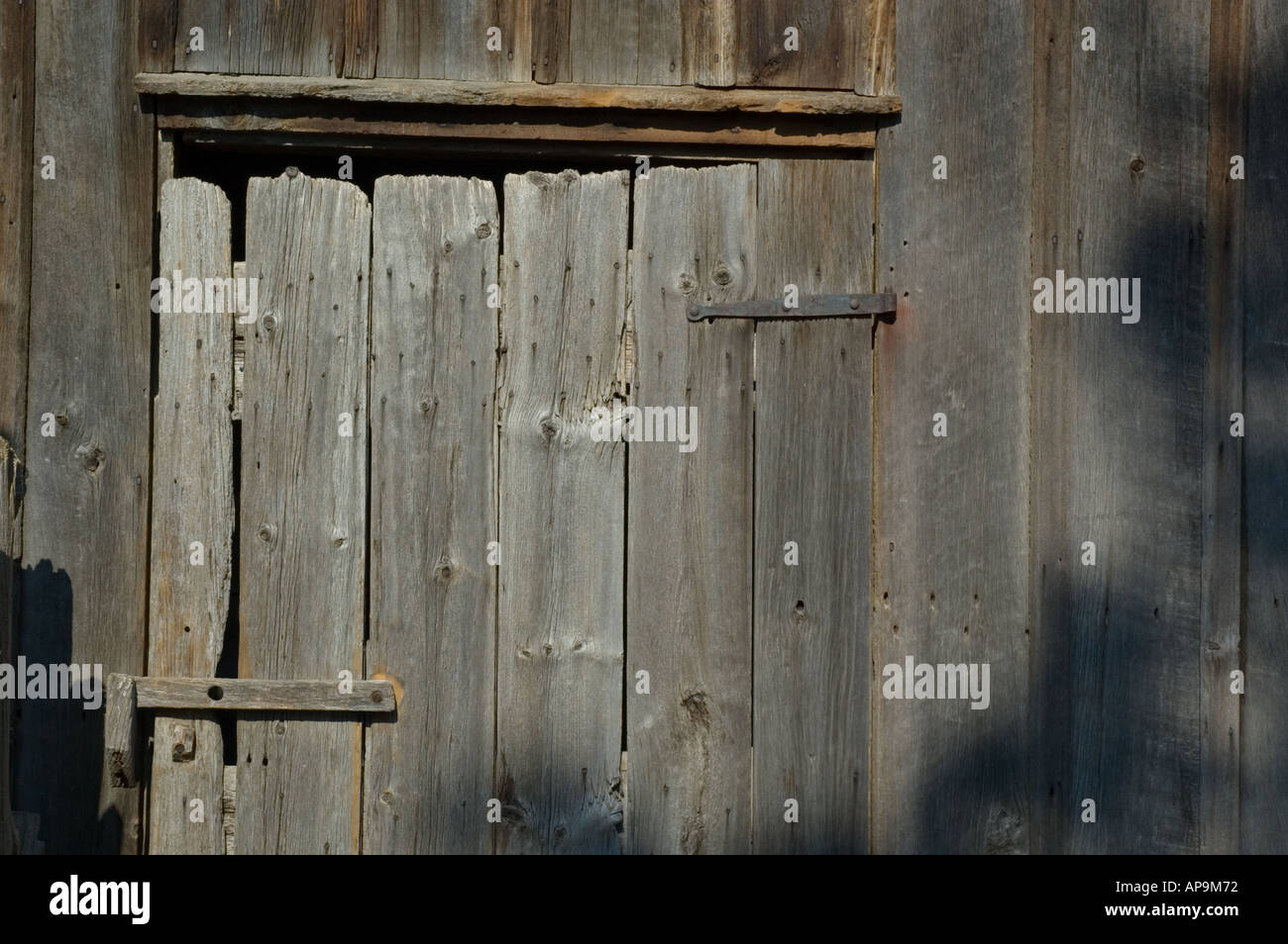 Old Barn Half Open Door Stock Photo 1007441737