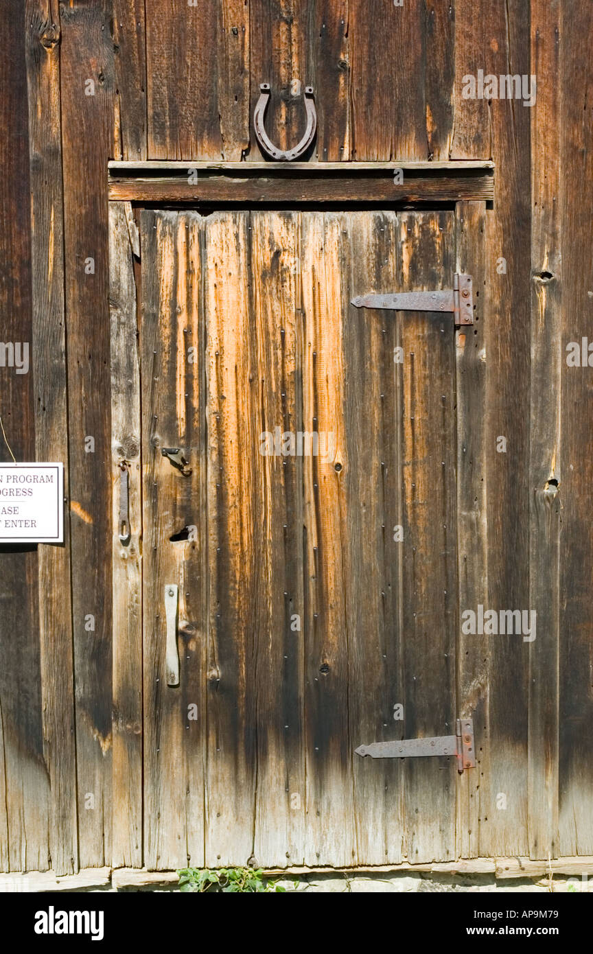 Old Barn Half Open Door Stock Photo 1007441737