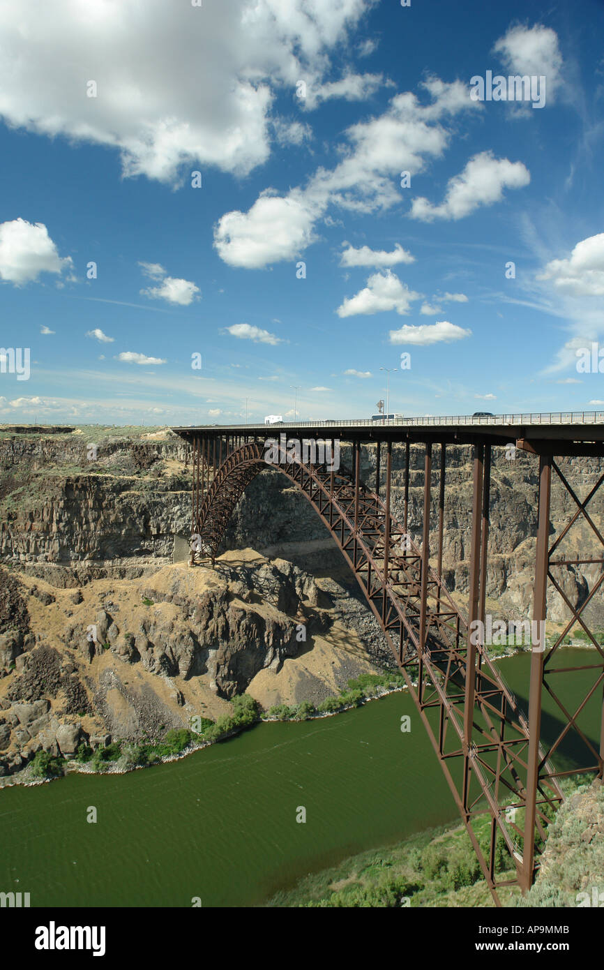 AJD50577, Twin Falls, ID, Idaho, Perrine Memorial Bridge, Snake River Canyon Stock Photo