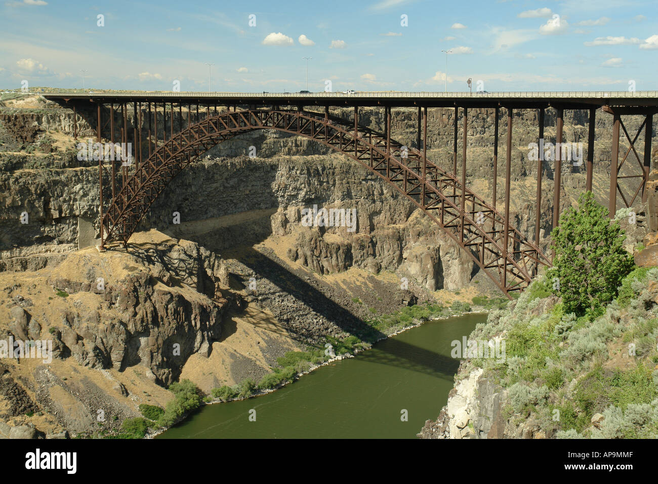 AJD50580, Twin Falls, ID, Idaho, Perrine Memorial Bridge, Snake River Canyon Stock Photo