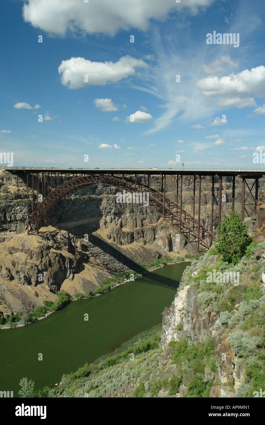 AJD50581, Twin Falls, ID, Idaho, Perrine Memorial Bridge, Snake River Canyon Stock Photo