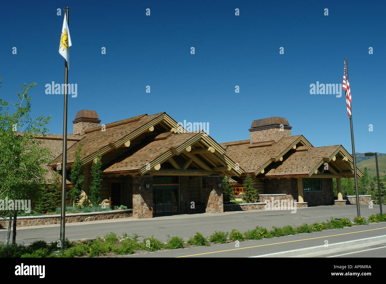 AJD50618, Sun Valley, ID, Idaho, Dollar Mountain Lodge Stock Photo Alamy