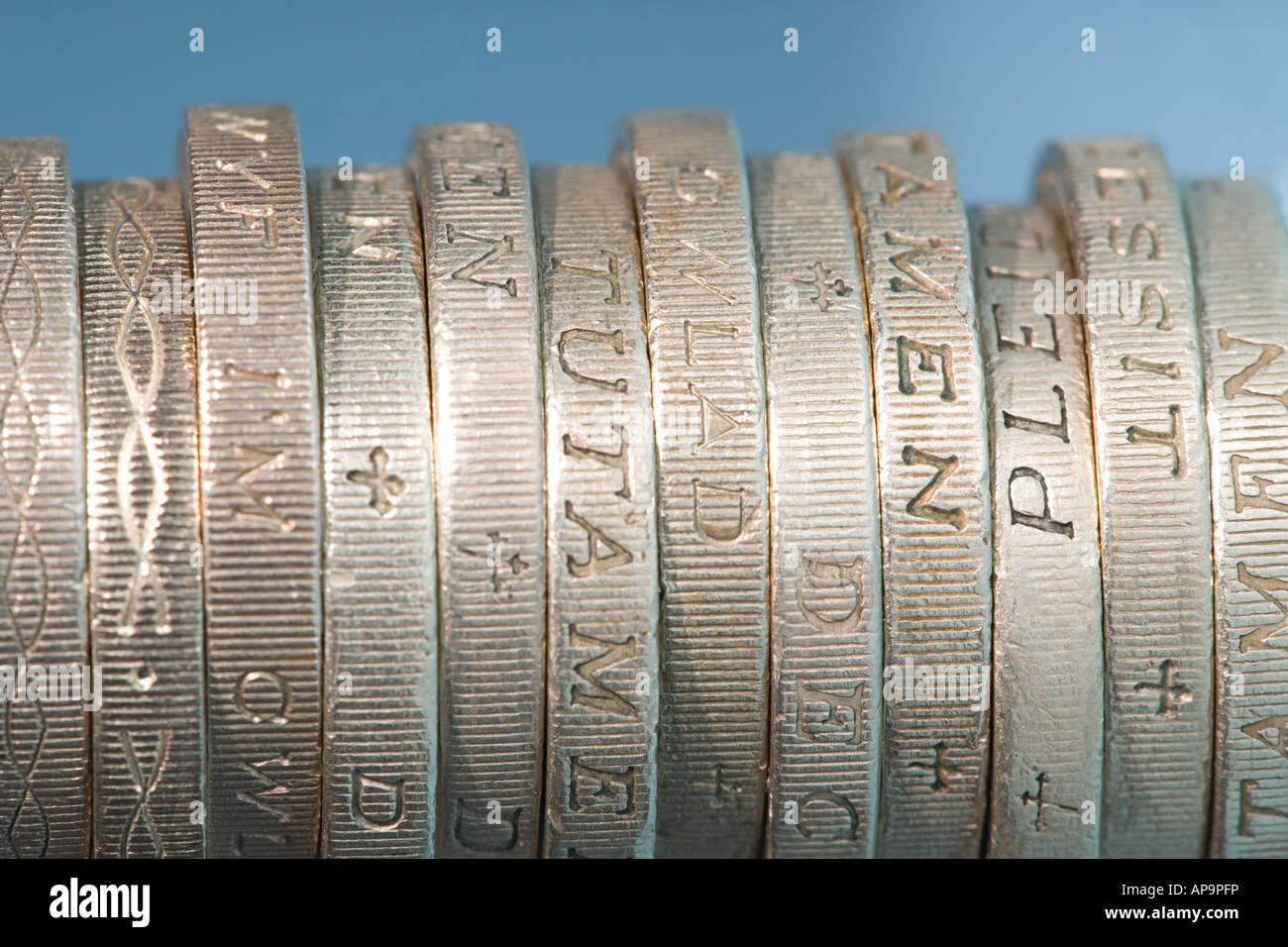 One pound coins Stock Photo - Alamy