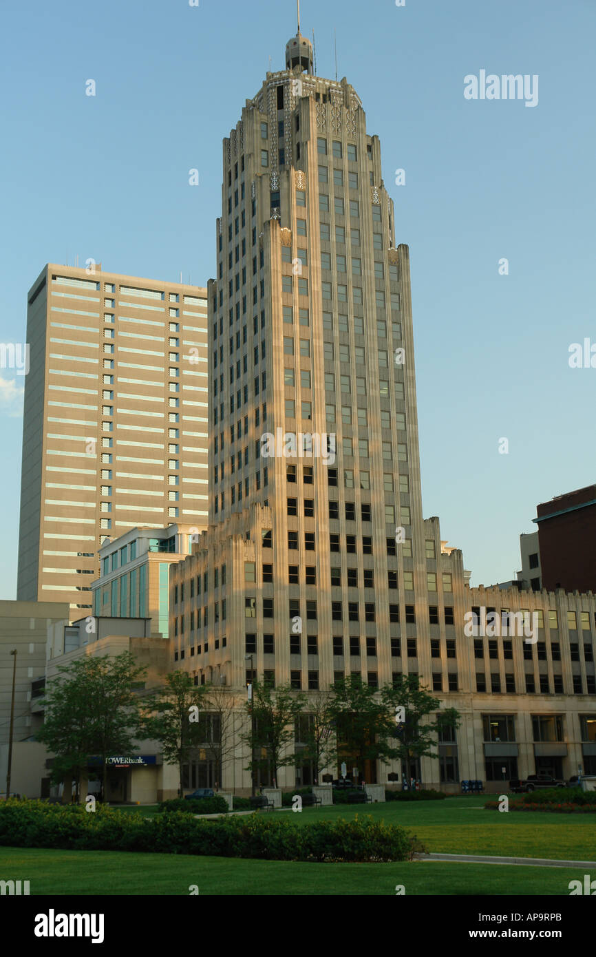 AJD49919, Fort Wayne, IN, Indiana, Lincoln Tower, ArtDeco highrise