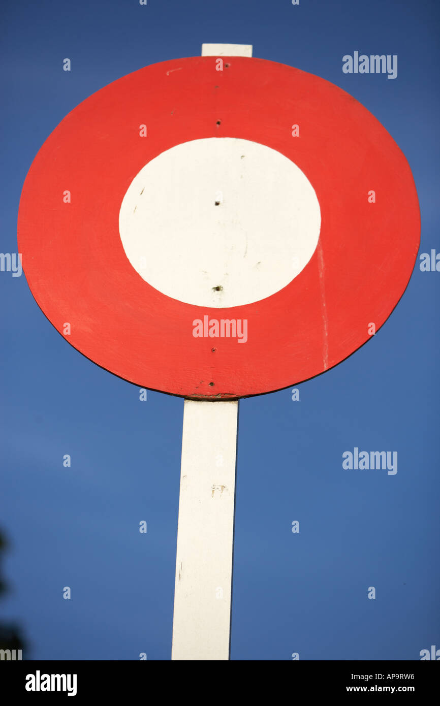 Winning post at Windsor Royal Racecourse Stock Photo
