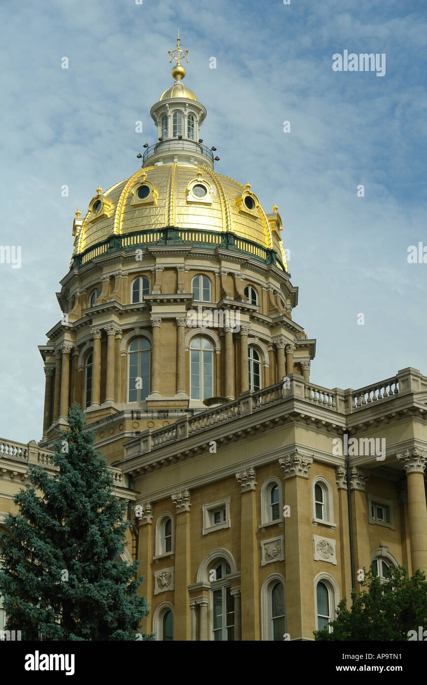 AJD50014, Des Moines, IA, Iowa, State Capitol Building Stock Photo